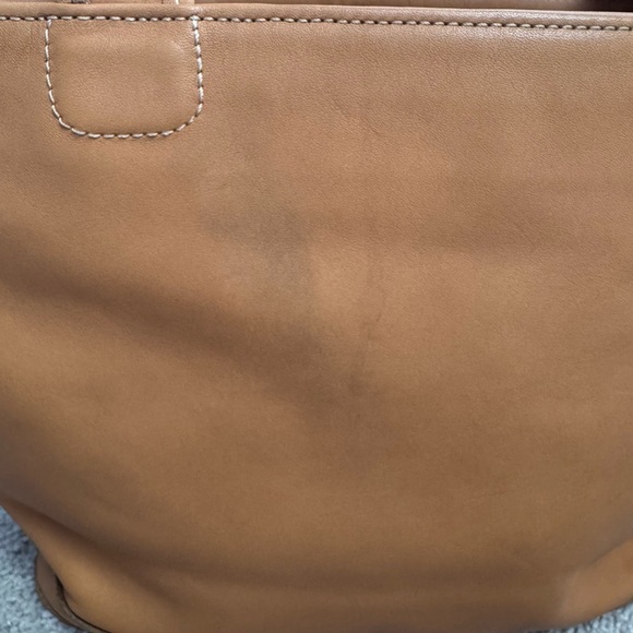 Coach Bleecker Basket Leather Tote Bag Camel - Picture 7 of 15